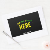 STIJLVOL MODERN  ZWART GEVERIFIEERD BRANDED RECHTHOEKIGE STICKER (Envelop)