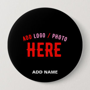 STIJLVOL MODERN ZWART GEVERIFIEERD BRANDED RONDE BUTTON 4,0 CM