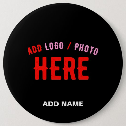 STIJLVOL MODERN ZWART GEVERIFIEERD BRANDED RONDE BUTTON 6,0 CM (Voorkant)
