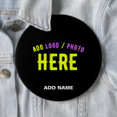 STIJLVOL MODERN  ZWART GEVERIFIEERD BRANDED RONDE BUTTON 6,0 CM (In situ)