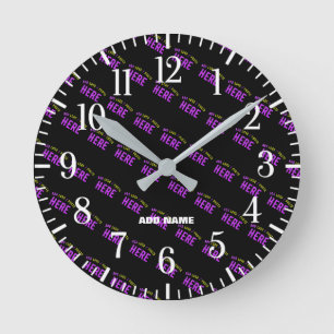 STIJLVOL MODERN ZWART GEVERIFIEERD BRANDED RONDE KLOK