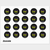 STIJLVOL MODERN  ZWART GEVERIFIEERD BRANDED RONDE STICKER (Vel)