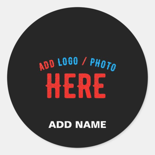 STIJLVOL MODERN ZWART GEVERIFIEERD BRANDED RONDE STICKER (Voorkant)
