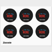 STIJLVOL MODERN ZWART GEVERIFIEERD BRANDED RONDE STICKER (Vel)