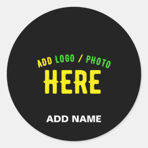 STIJLVOL MODERN  ZWART GEVERIFIEERD BRANDED RONDE STICKER