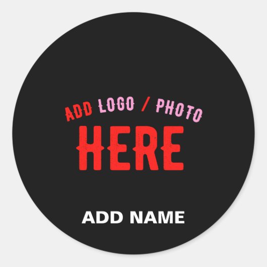 STIJLVOL MODERN  ZWART GEVERIFIEERD BRANDED RONDE STICKER (Voorkant)