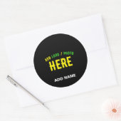 STIJLVOL MODERN  ZWART GEVERIFIEERD BRANDED RONDE STICKER (Envelop)