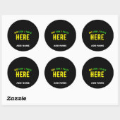 STIJLVOL MODERN  ZWART GEVERIFIEERD BRANDED RONDE STICKER (Vel)