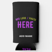 STIJLVOL MODERN ZWART GEVERIFIEERD BRANDED SELTZER BLIKJESKOELER (Achterkant)