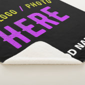 STIJLVOL MODERN  ZWART GEVERIFIEERD BRANDED SHERPA DEKEN (3/4)