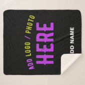 STIJLVOL MODERN  ZWART GEVERIFIEERD BRANDED SHERPA DEKEN (Voorkant (horizontaal))