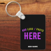 STIJLVOL MODERN ZWART GEVERIFIEERD BRANDED SLEUTELHANGER (Voorkant)