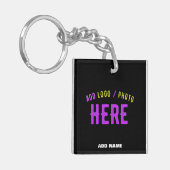STIJLVOL MODERN ZWART GEVERIFIEERD BRANDED SLEUTELHANGER (Voorkant Links)
