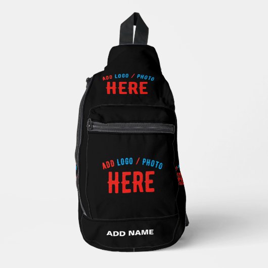 STIJLVOL MODERN  ZWART GEVERIFIEERD BRANDED SLING BAG (Voorkant)
