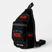 STIJLVOL MODERN  ZWART GEVERIFIEERD BRANDED SLING BAG (Rechterhoek)