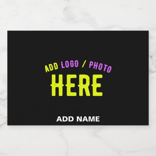 STIJLVOL MODERN  ZWART GEVERIFIEERD BRANDED SPARKLING WIJNETIKET (Enkel label)