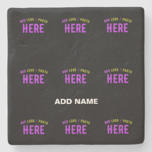 STIJLVOL MODERN  ZWART GEVERIFIEERD BRANDED STENEN ONDERZETTER