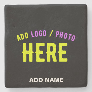 STIJLVOL MODERN  ZWART GEVERIFIEERD BRANDED STENEN ONDERZETTER