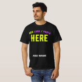 STIJLVOL MODERN ZWART GEVERIFIEERD BRANDED T-SHIRT (Voorkant volledig)