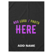 STIJLVOL MODERN ZWART GEVERIFIEERD BRANDED TAFELKLEED (Voorkant)