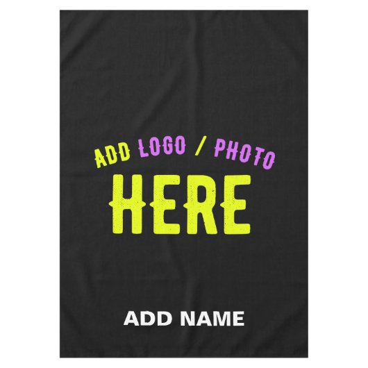 STIJLVOL MODERN ZWART GEVERIFIEERD BRANDED TAFELKLEED (Voorkant)