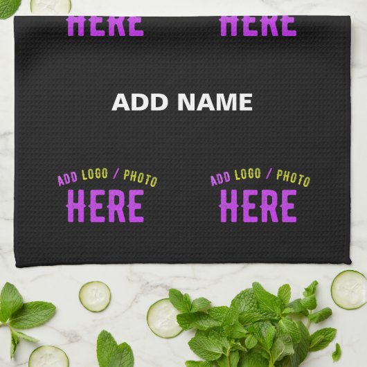 STIJLVOL MODERN  ZWART GEVERIFIEERD BRANDED THEEDOEK (Gevouwen)