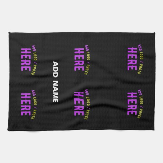 STIJLVOL MODERN ZWART GEVERIFIEERD BRANDED THEEDOEK (Horizontaal)