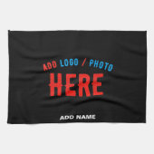 STIJLVOL MODERN  ZWART GEVERIFIEERD BRANDED THEEDOEK (Horizontaal)