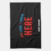 STIJLVOL MODERN  ZWART GEVERIFIEERD BRANDED THEEDOEK (Verticaal)