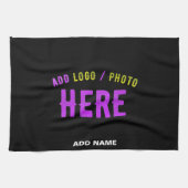 STIJLVOL MODERN  ZWART GEVERIFIEERD BRANDED THEEDOEK (Horizontaal)