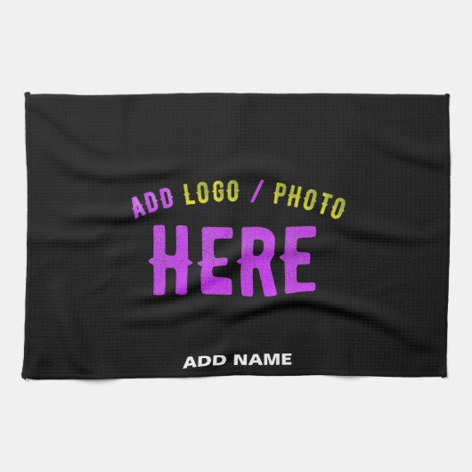 STIJLVOL MODERN  ZWART GEVERIFIEERD BRANDED THEEDOEK (Horizontaal)