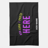 STIJLVOL MODERN  ZWART GEVERIFIEERD BRANDED THEEDOEK (Verticaal)