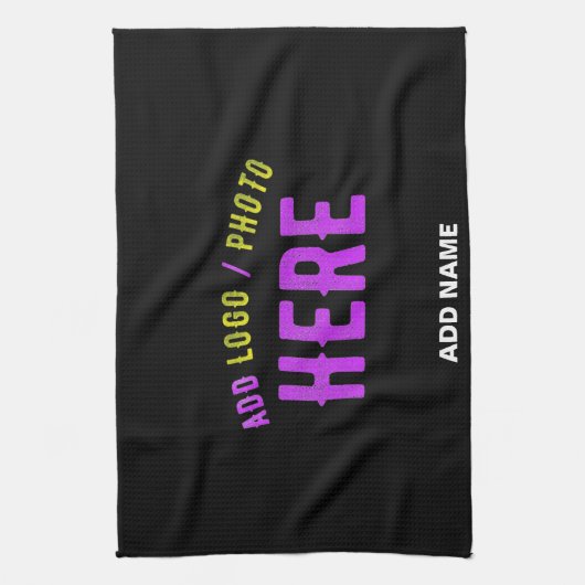 STIJLVOL MODERN  ZWART GEVERIFIEERD BRANDED THEEDOEK (Verticaal)