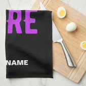 STIJLVOL MODERN  ZWART GEVERIFIEERD BRANDED THEEDOEK (Quarter Fold)