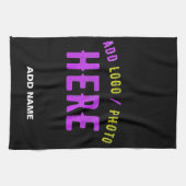 STIJLVOL MODERN  ZWART GEVERIFIEERD BRANDED THEEDOEK (Horizontaal)