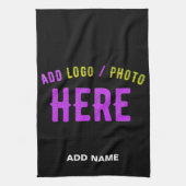 STIJLVOL MODERN  ZWART GEVERIFIEERD BRANDED THEEDOEK (Verticaal)