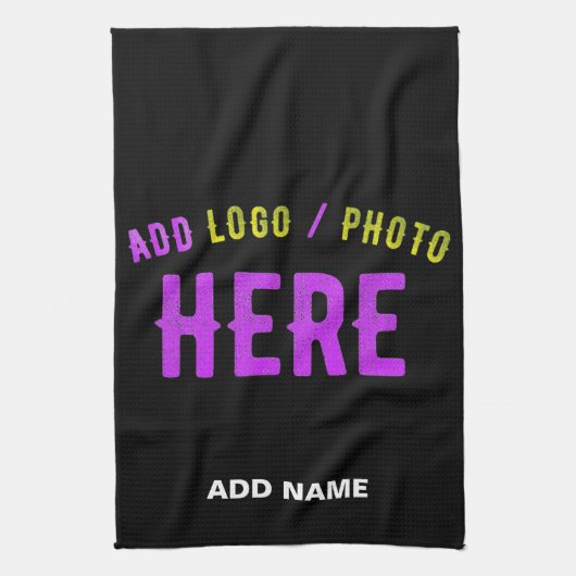 STIJLVOL MODERN  ZWART GEVERIFIEERD BRANDED THEEDOEK (Verticaal)