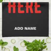 STIJLVOL MODERN  ZWART GEVERIFIEERD BRANDED THEEDOEK (Gevouwen)