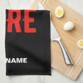 STIJLVOL MODERN  ZWART GEVERIFIEERD BRANDED THEEDOEK (Quarter Fold)