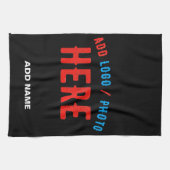 STIJLVOL MODERN  ZWART GEVERIFIEERD BRANDED THEEDOEK (Horizontaal)