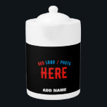 STIJLVOL MODERN  ZWART GEVERIFIEERD BRANDED THEEPOT<br><div class="desc">DIT IS EEN ONTWERP DAT VOOR IEDEREEN PLAATST.U KUNT LOGO,  FOTO,  TEKST VERANDEREN,  RESIZE OF TOEVOEGEN EN DE MANIER COLOREN U VAN.THANK U.</div>