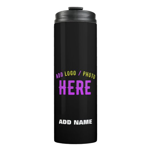 STIJLVOL MODERN  ZWART GEVERIFIEERD BRANDED THERMOSBEKER (Voorkant)