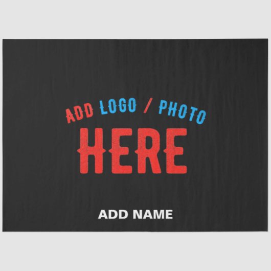 STIJLVOL MODERN ZWART GEVERIFIEERD BRANDED TISSUEPAPIER (Voorkant)