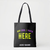 STIJLVOL MODERN ZWART GEVERIFIEERD BRANDED TOTE BAG (Voorkant)