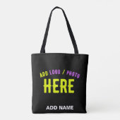 STIJLVOL MODERN ZWART GEVERIFIEERD BRANDED TOTE BAG (Achterkant)