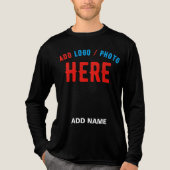 STIJLVOL MODERN ZWART GEVERIFIEERD BRANDED Tri-Blend SHIRT (Voorkant volledig)