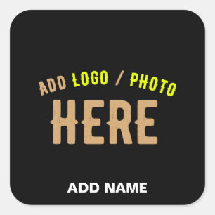 STIJLVOL MODERN ZWART GEVERIFIEERD BRANDED VIERKANTE STICKER