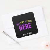 STIJLVOL MODERN  ZWART GEVERIFIEERD BRANDED VIERKANTE STICKER (Envelop)