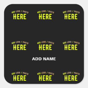 STIJLVOL MODERN ZWART GEVERIFIEERD BRANDED VIERKANTE STICKER