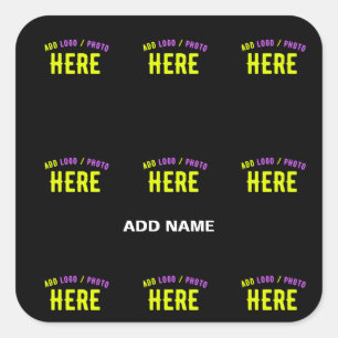 STIJLVOL MODERN  ZWART GEVERIFIEERD BRANDED VIERKANTE STICKER
